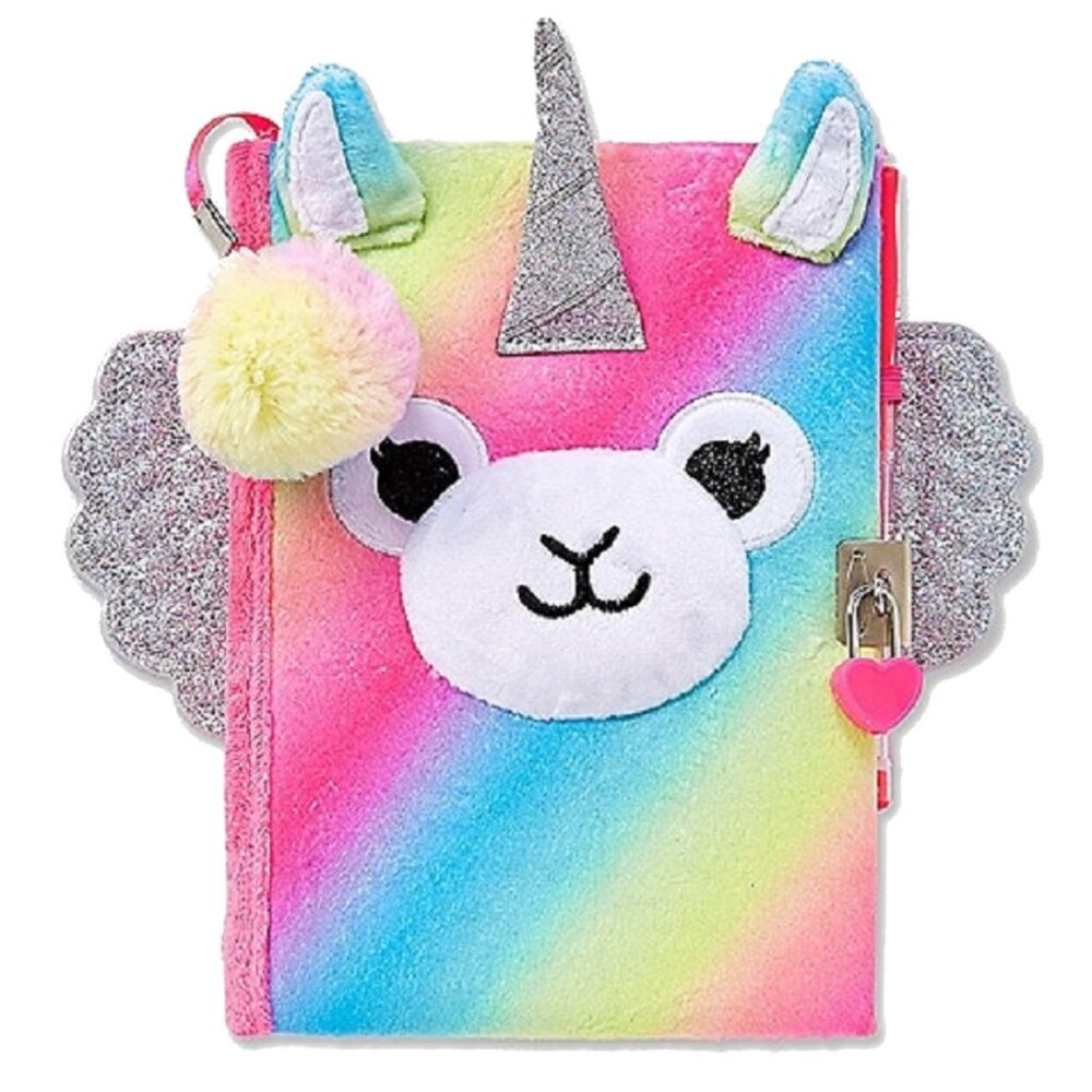 Justice for Girls Llamacorn Llama Unicorn Plush Journal Diary
